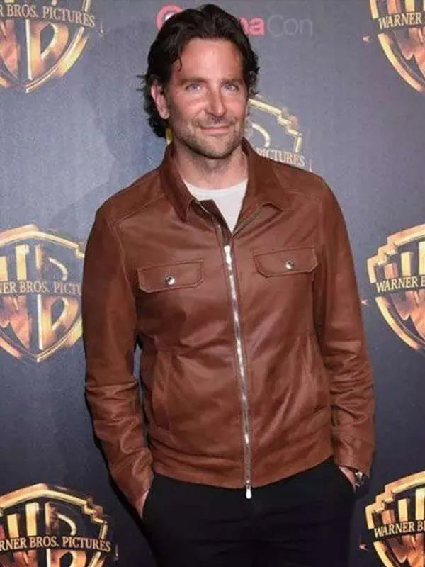 Bradley Cooper A Star is Born  Brown Leather Jacket