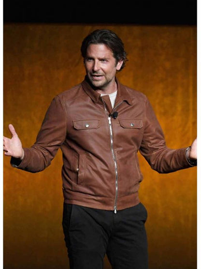 Bradley Cooper A Star is Born  Brown Leather Jacket