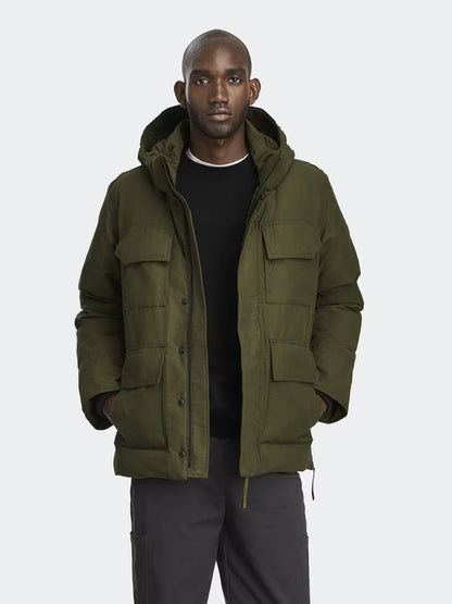 Callum Turner One Night Only Green Puffer Jacket