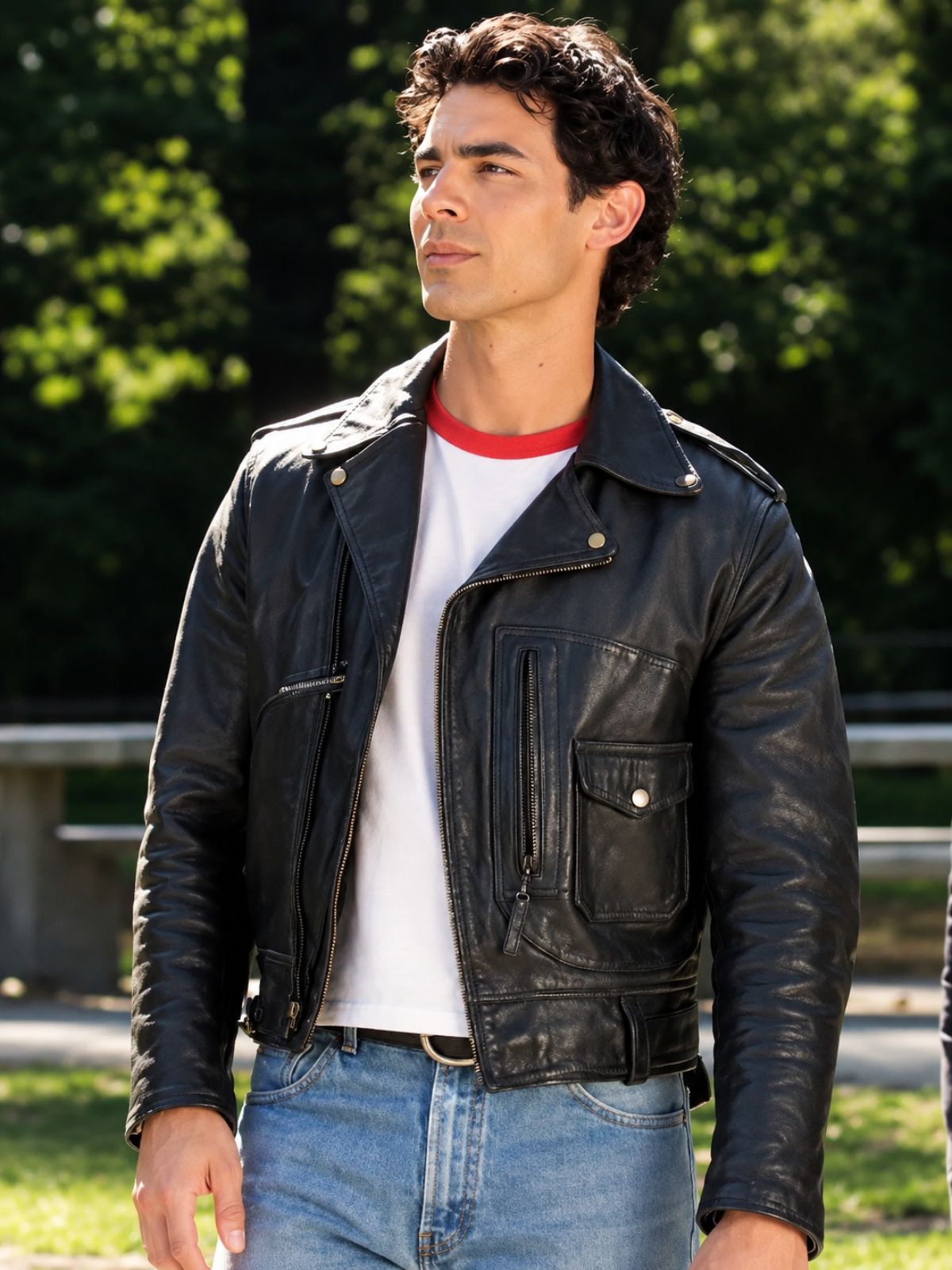 Camp Rock 3 Joe Jonas Black Biker Leather Jacket