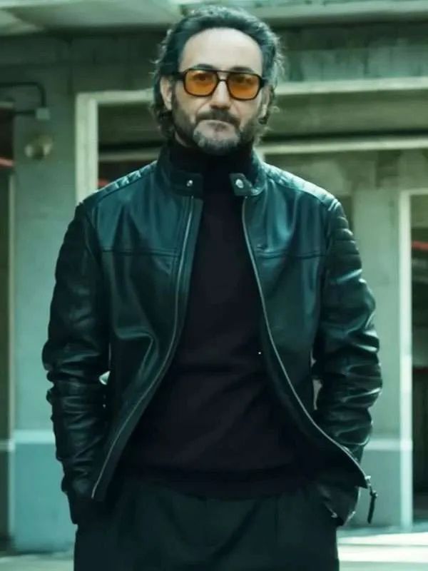 Carlos Santos Billionaires’ Bunker Black Leather Jacket