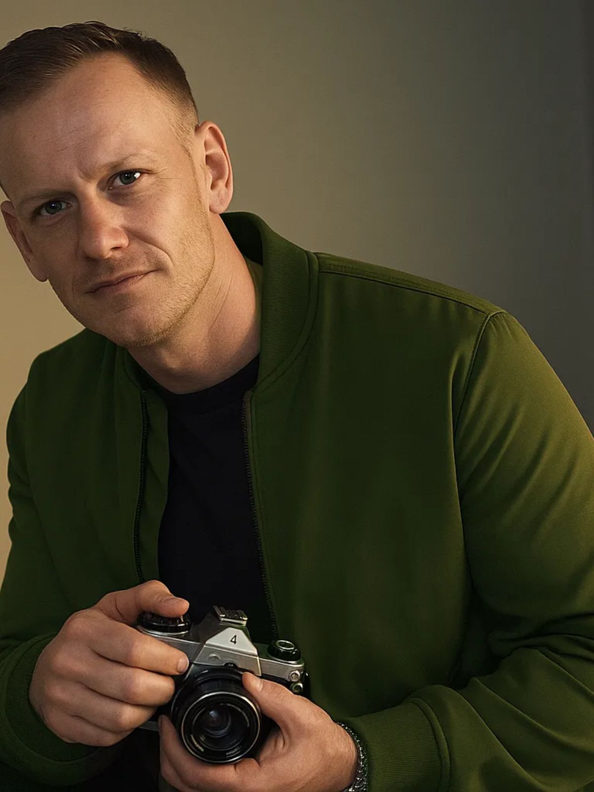 Charlie Harper Mac Eldridge Green Bomber Jacket