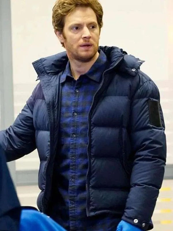 Chicago Med S04 Will Halstead Blue Puffer Jacket