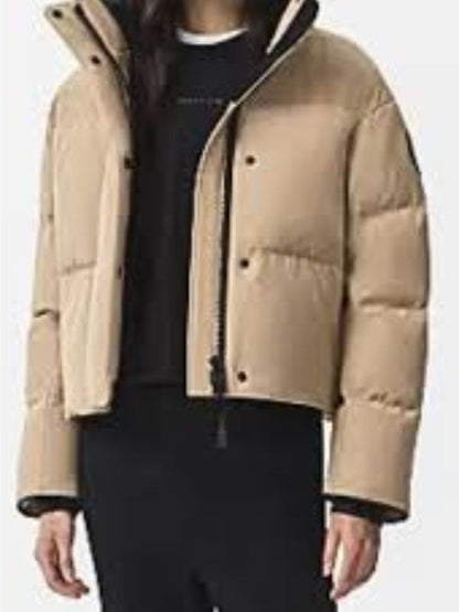 Chicago Med S10 Jessy Schram Beige Puffer Jacket