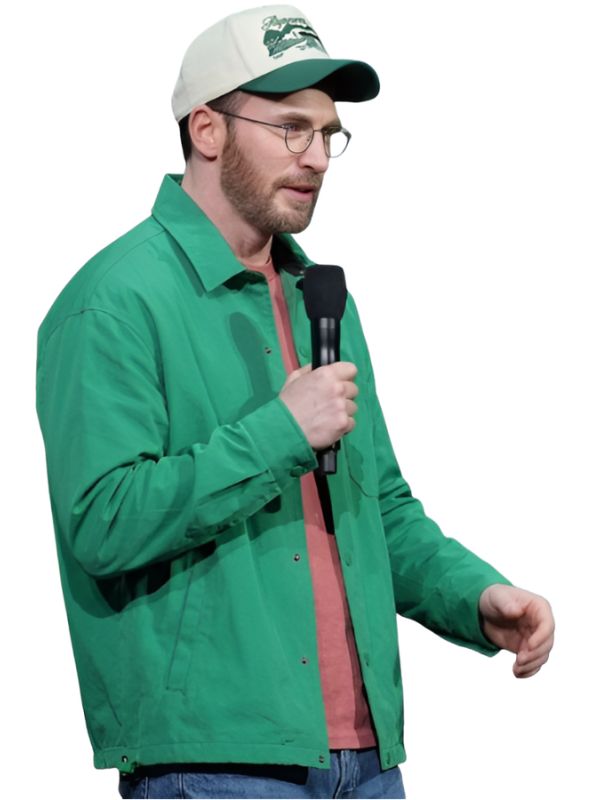 Chris Evans CinemaCon Green Cotton Jacket