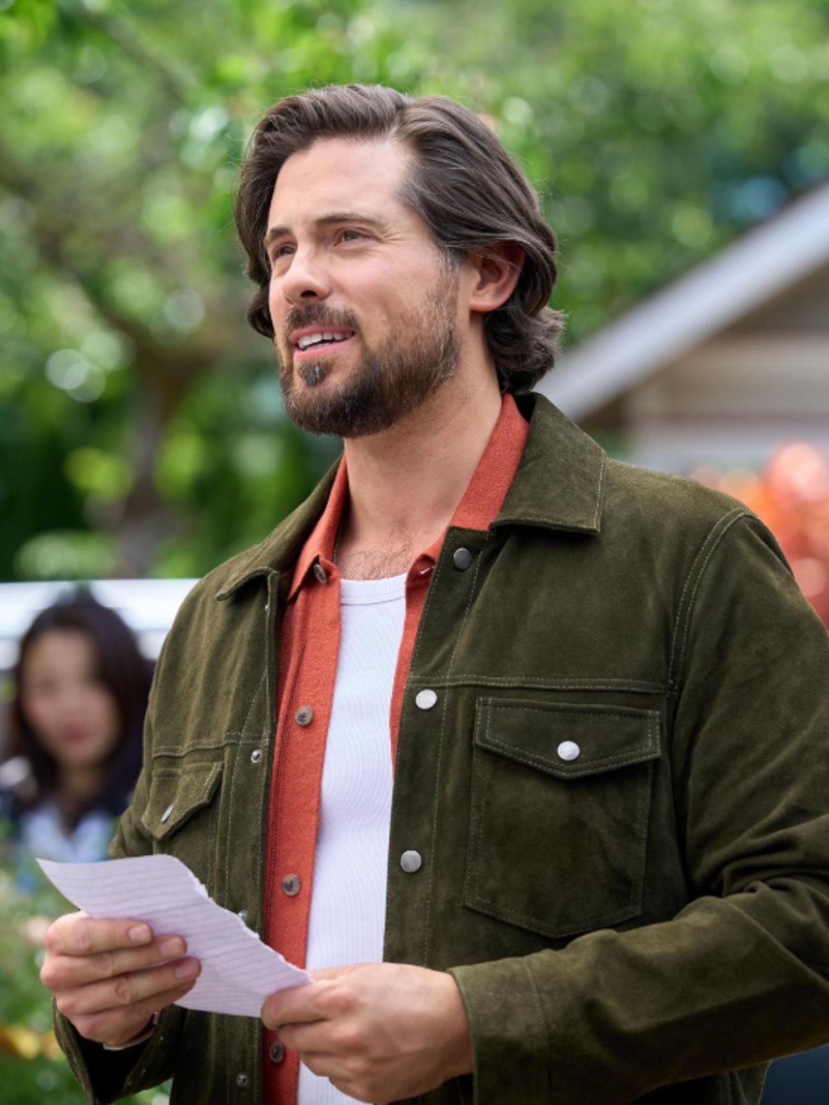 Chris McNally Love Finds You Green Suede Leather Trucker Jacket
