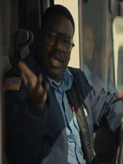 Code 3 Lil Rel Howery Blue Bomber Jacket