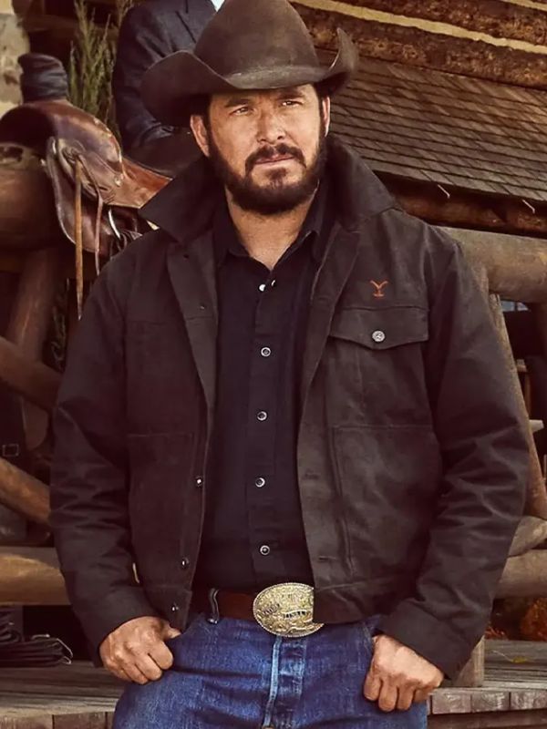 Cole Hauser Yellowstone Black Trucker Cotton Jacket