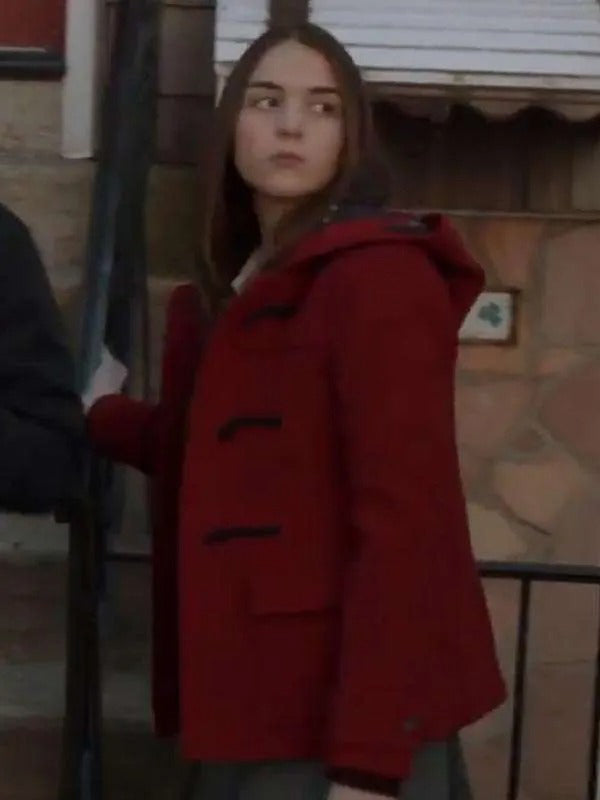 Courtney Lane Law and Order SVU S13 Red Hooded Wool Coat
