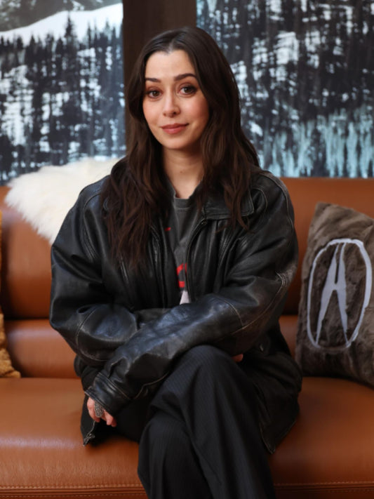 Cristin Milioti Buddy Black Oversized Leather Jacket