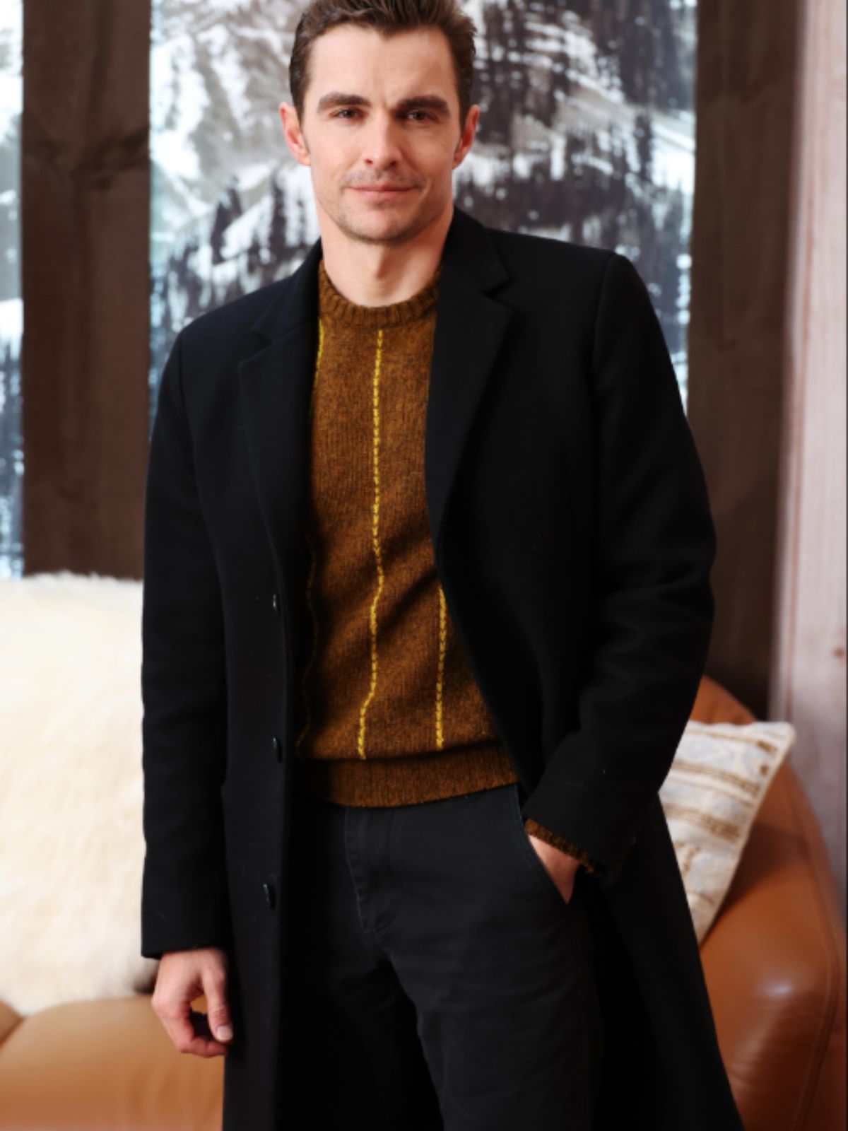 Dave Franco Idiots Black Wool Coat