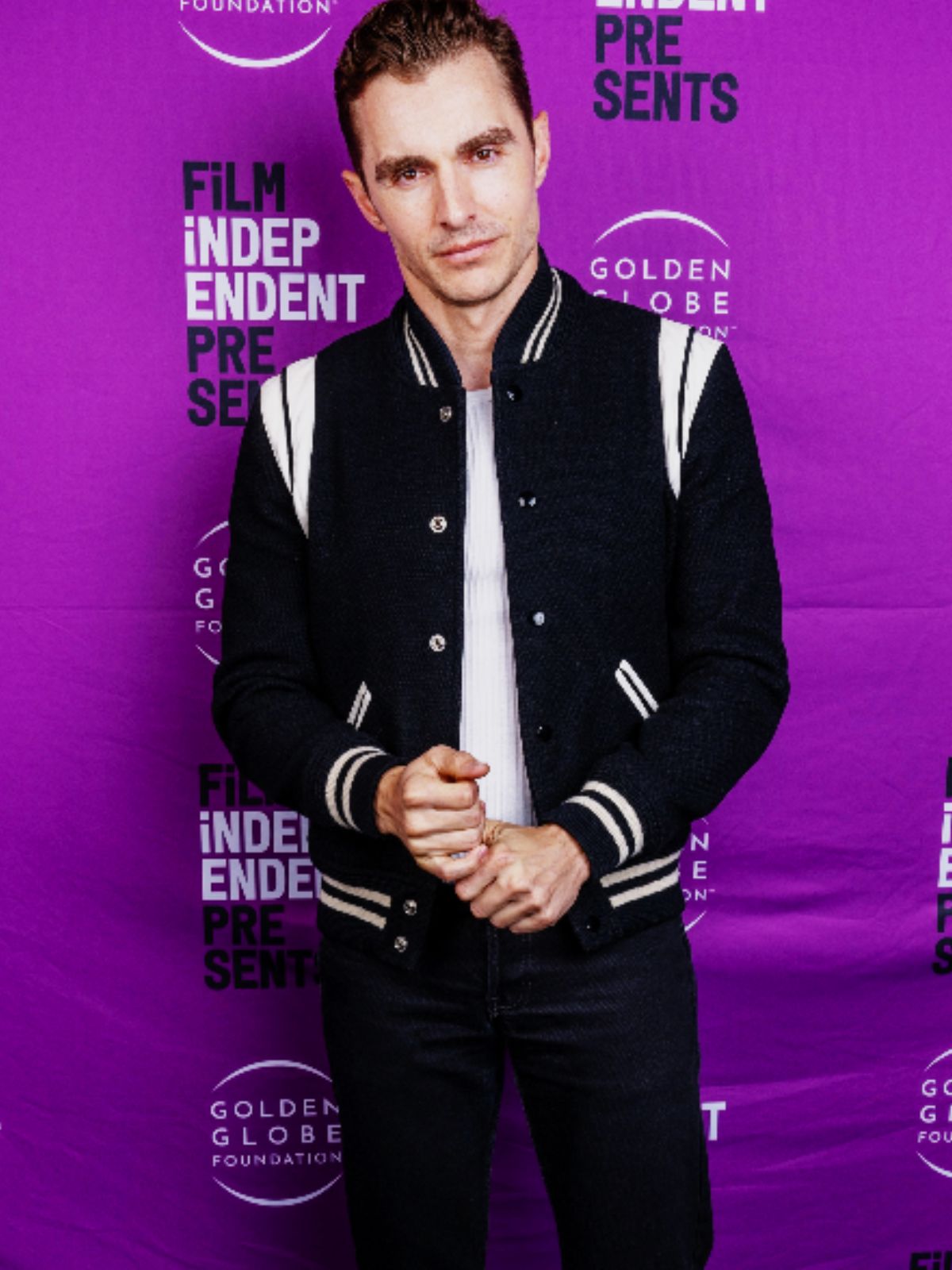 Dave Franco Idiots Black Wool Varsity Jacket