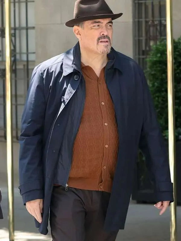 Dexter Resurrection David Zayas Blue Cotton Coat