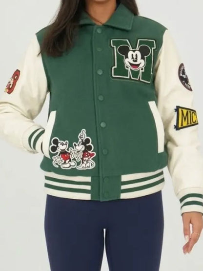 Disney Adult Green Varsity Jacket