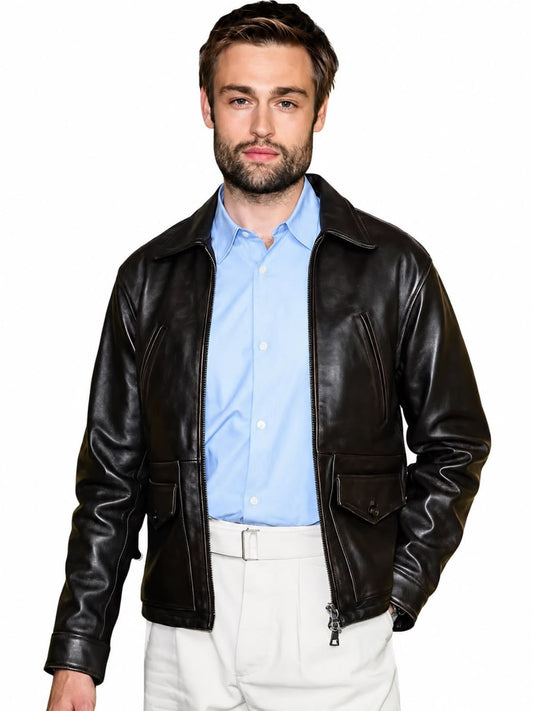 Douglas Booth The Blame Brown Leather Jacket