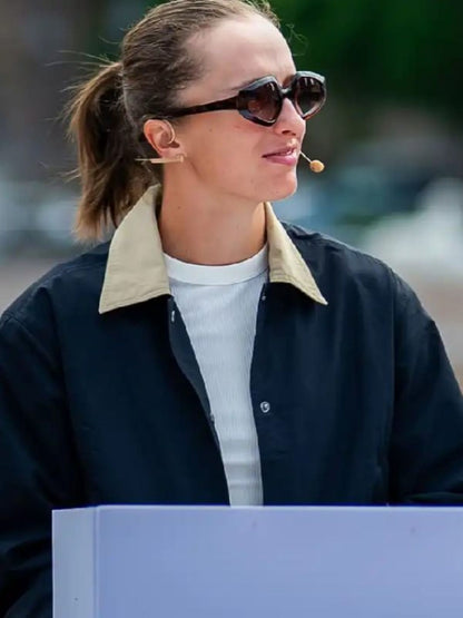 Draw Ceremony Lga Swiatek Navy Blue Cotton Jacket
