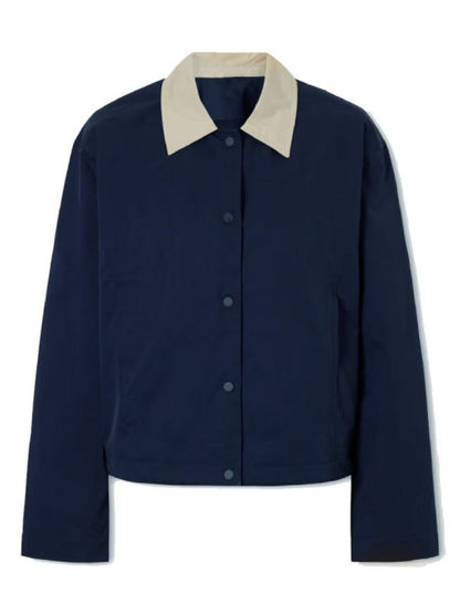 Draw Ceremony Lga Swiatek Navy Blue Cotton Jacket
