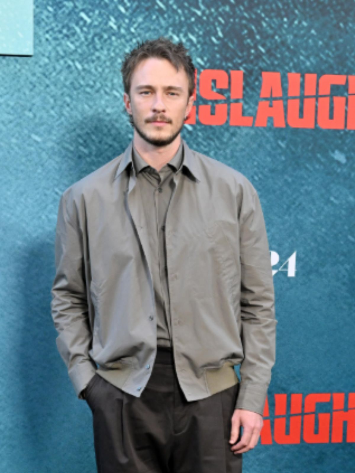 Drew Starkey Onslaught Movie Event Gray Cotton Jacket