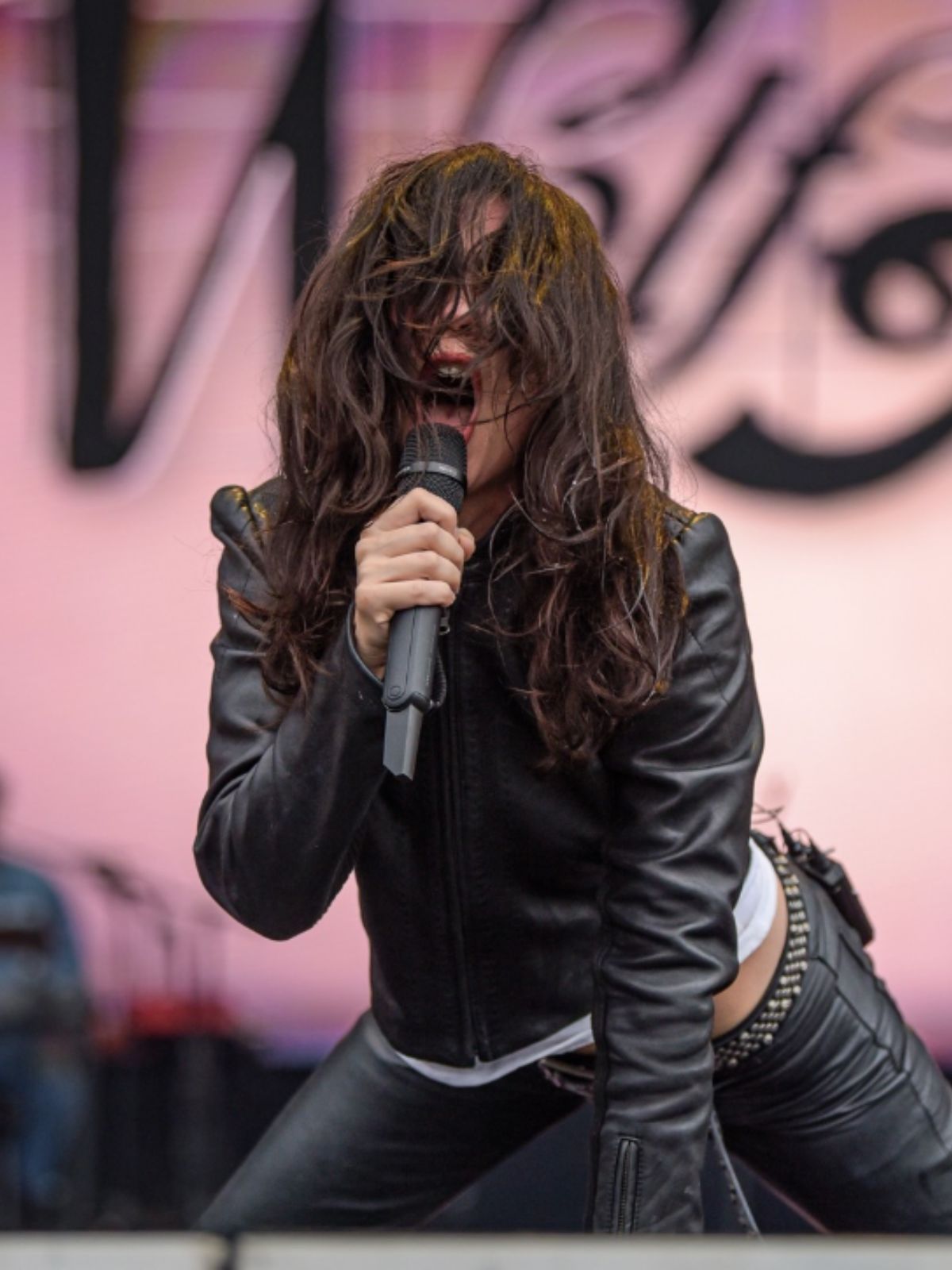 Ellie Rowsell Lollapalooza Music Festival Black Leather Jacket