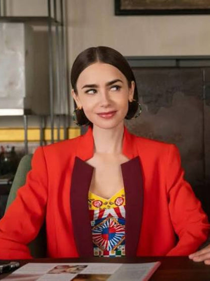 Emily in Paris Lily Collins Red Blazer