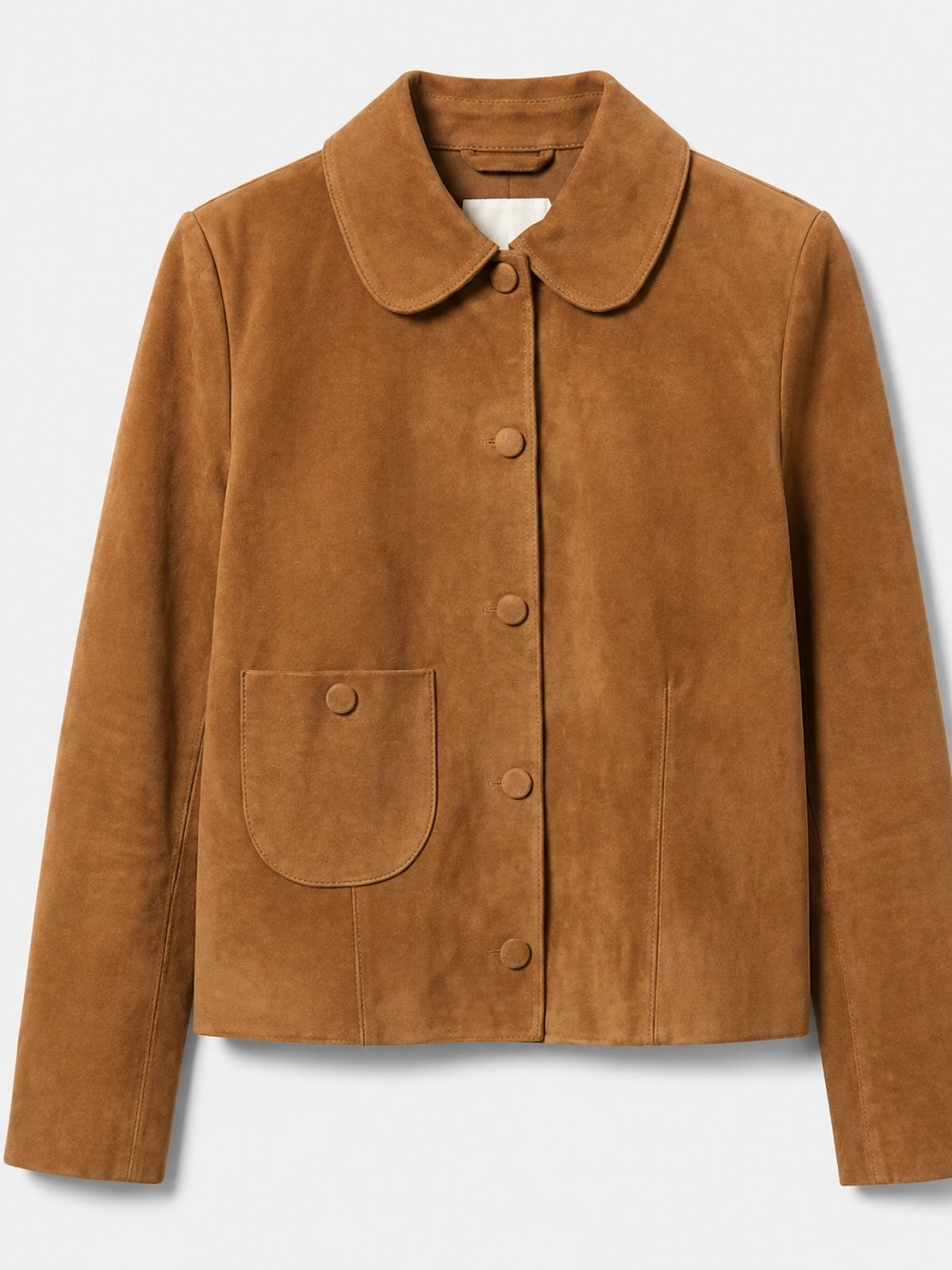 Esther Smith Trying Brown Suede Leather Jacket
