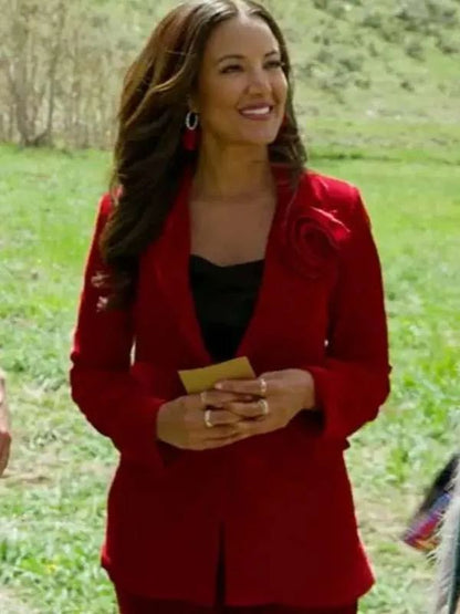 Finding Mr. Christmas S02 Heather Hemmens Red Velvet Blazer