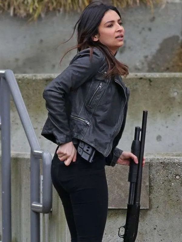 Floriana Lima Supergirl Black Leather Jacket