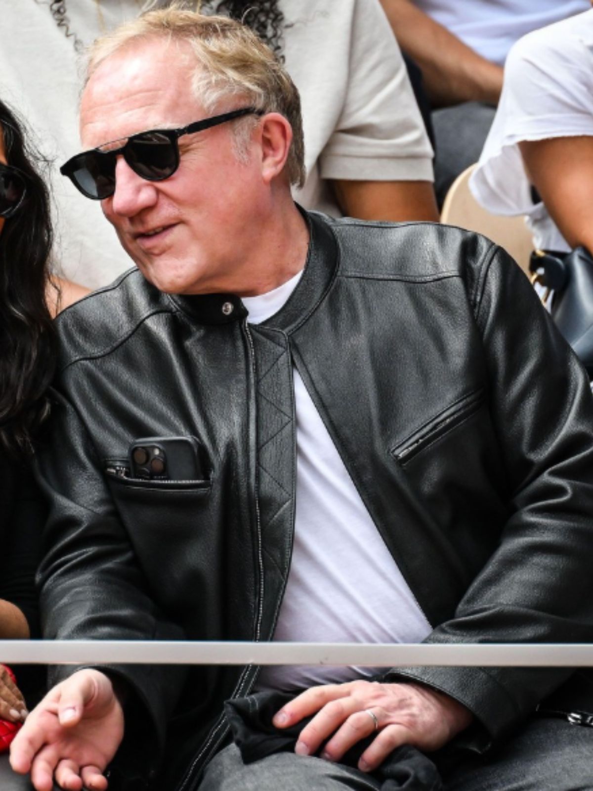 French Open Francois Henri Pinault Black Leather Jacket