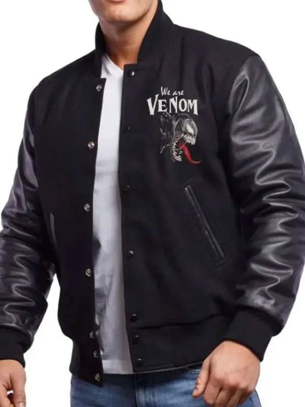 Halloween Venom Black Varsity Jacket