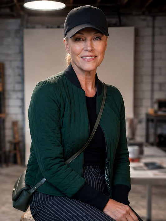 Hannah Waddingham Ride or Die Green Quilted Bomber Jacket