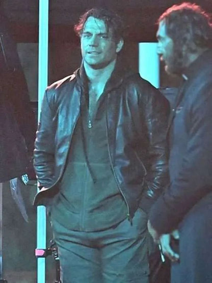 Highlander Henry Cavill Brown Bomber Leather Jacket