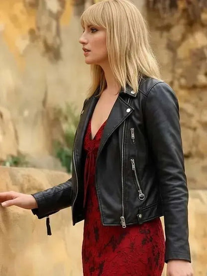 How to Get to Heaven from Belfast Natasha O’Keeffe Black Leather Biker Jacket