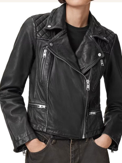 How to Get to Heaven from Belfast Natasha O’Keeffe Black Leather Biker Jacket