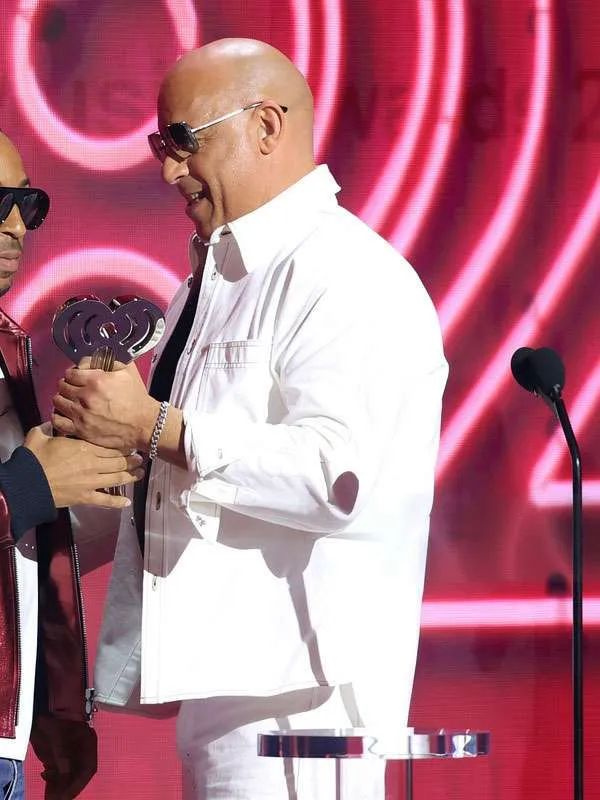 iHeartRadio Awards Vin Diesel White Cotton Jacket