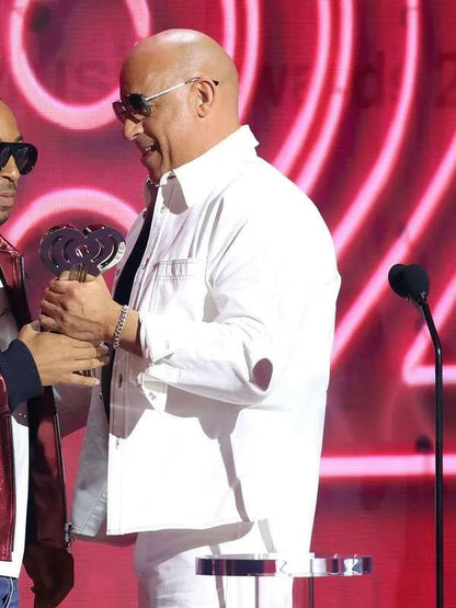 iHeartRadio Awards Vin Diesel White Cotton Jacket