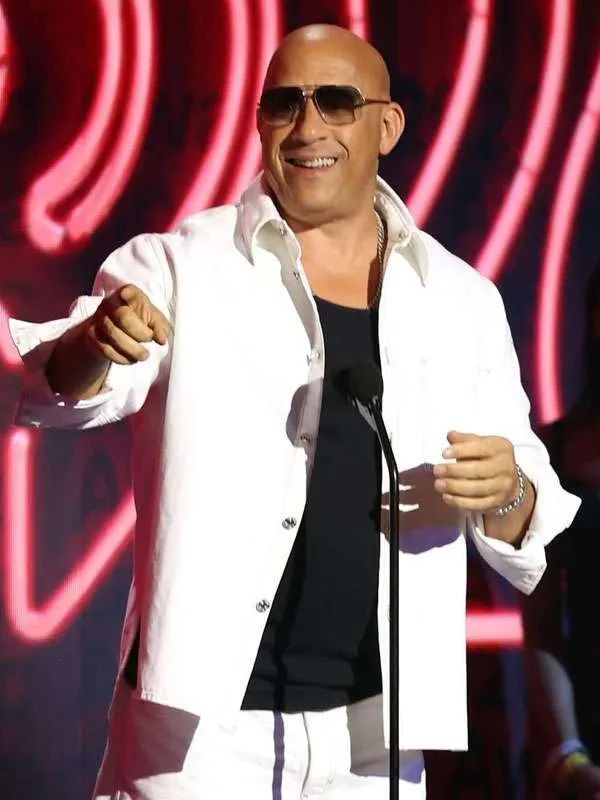 iHeartRadio Awards Vin Diesel White Cotton Jacket
