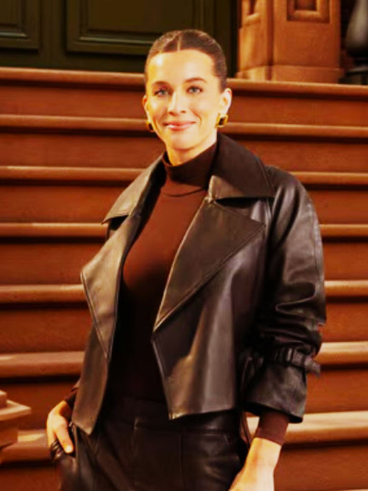In The City Katie Arundel Brown Leather Jacket