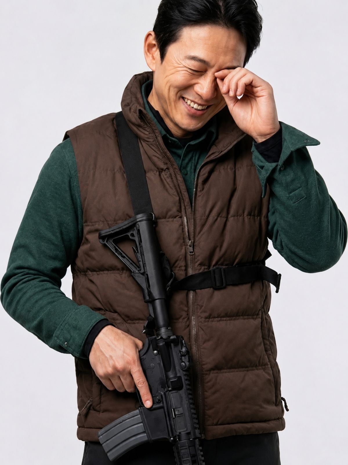 Jake Choi The Fix Brown Puffer Vest