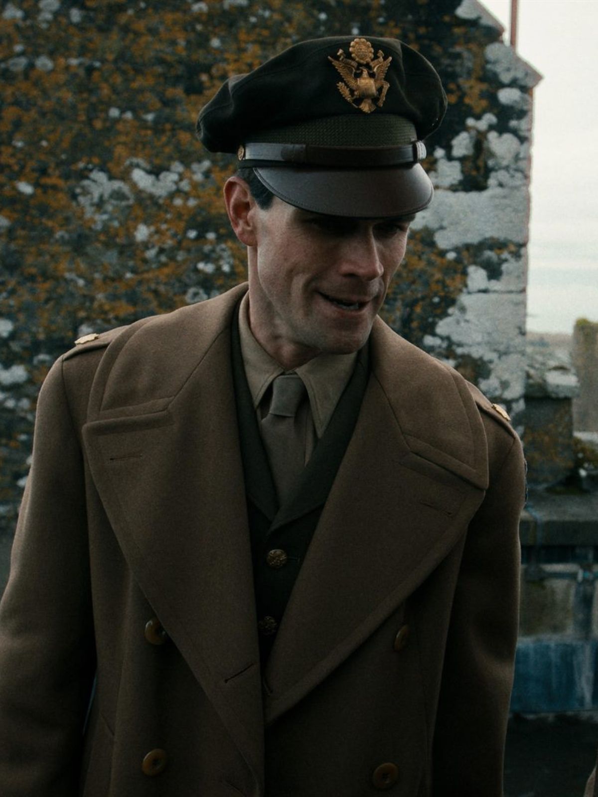 Jimmy KJ Apa Brown Military Wool Coat