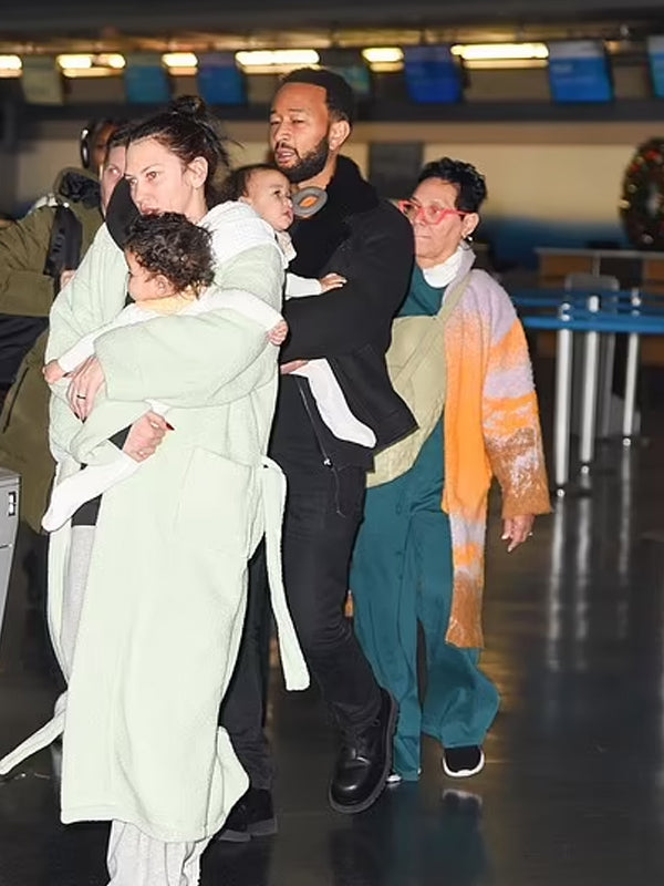 John Legend NYC Black Shearling Jacket