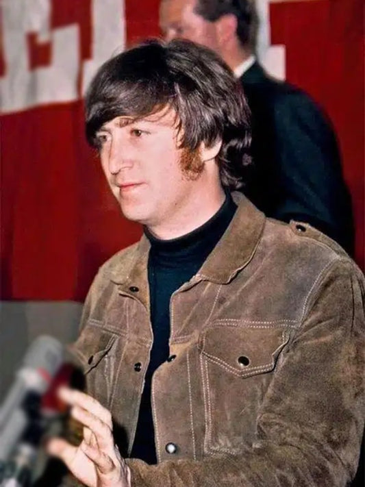 John Lennon Rubber Soul Vintage Suede Leather Jacket
