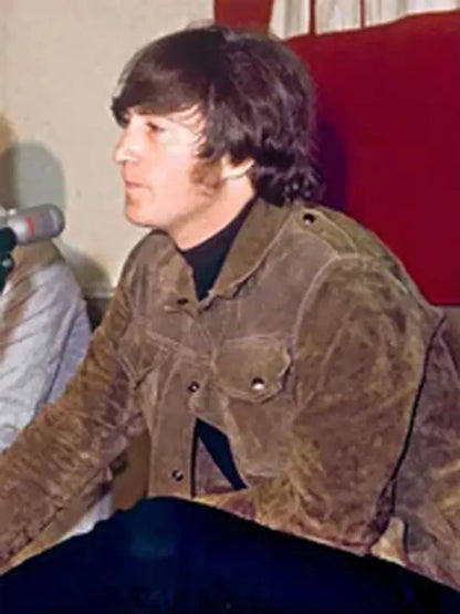 John Lennon Rubber Soul Vintage Suede Leather Jacket