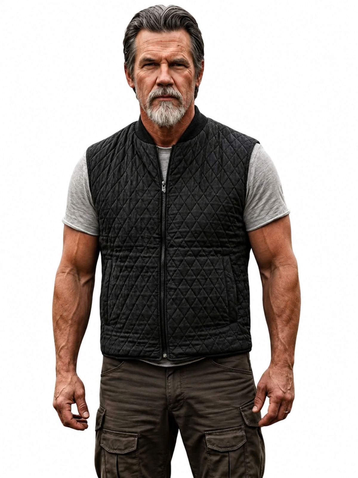 Josh Brolin The Dog Stars Black Quilted Vest
