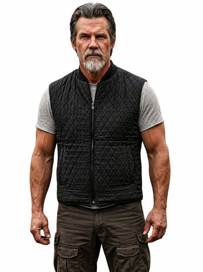 Josh Brolin The Dog Stars Black Quilted Vest