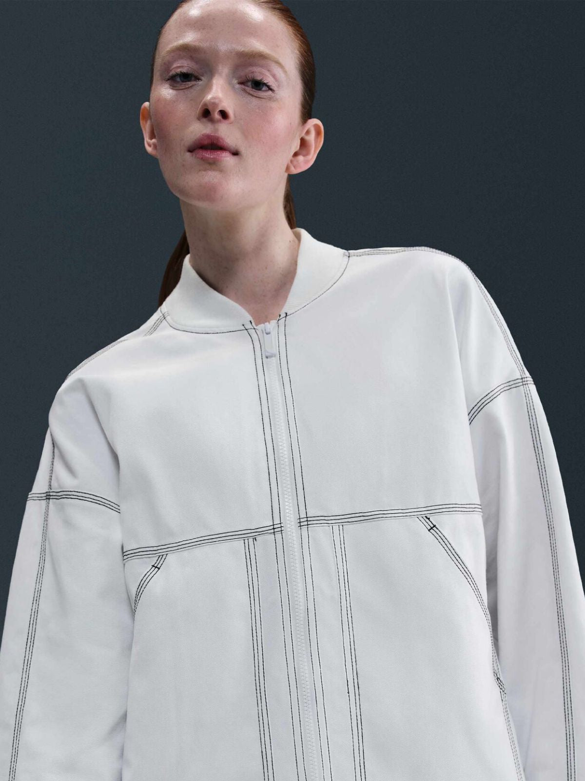 Jude Mack Ted Lasso White Cotton Bomber Jacket