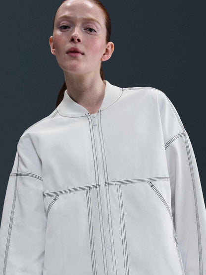 Jude Mack Ted Lasso White Cotton Bomber Jacket