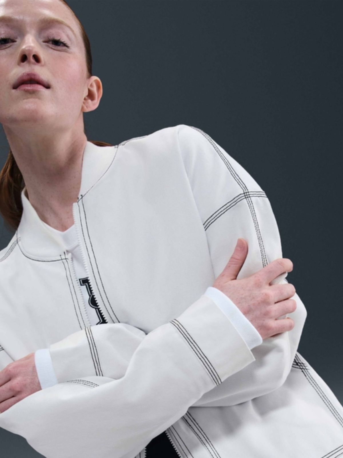 Jude Mack Ted Lasso White Cotton Bomber Jacket