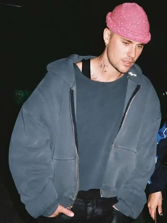 Justin Bieber Coachella Gray Hooded Jacket