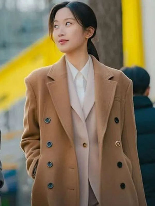 Kang Hee-Ji Law and the City Brown Wool Coat