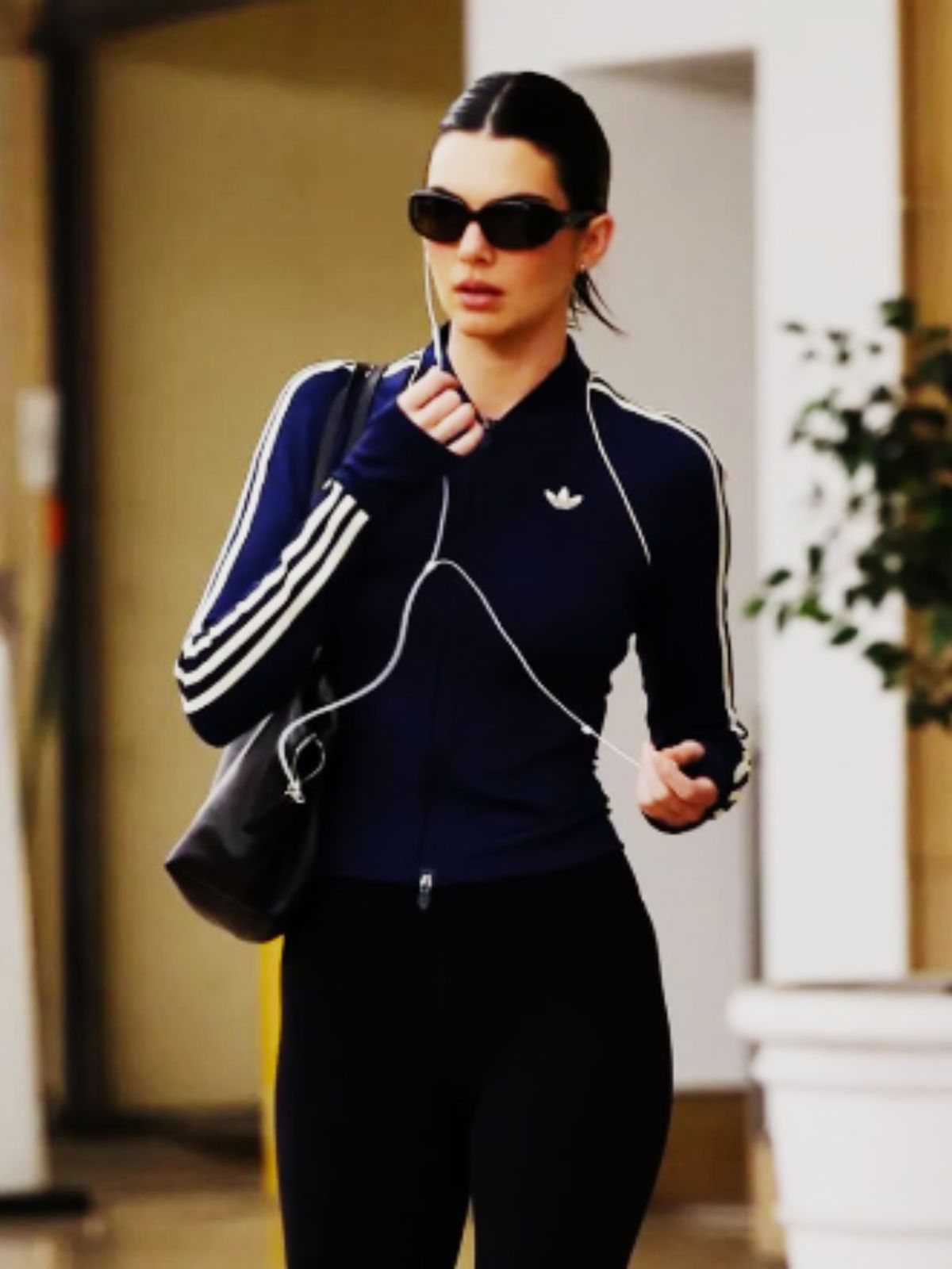 Kendall Jenner Beverly Hills Navy Blue Track Jacket
